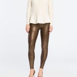 Brown faux leather Spanx